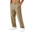thumbnail image 2 of Men's Quick Dry Athletic Pants Drawstring Lightweight Straight Leg Active Trousers for Travel and Workout, 2 of 7