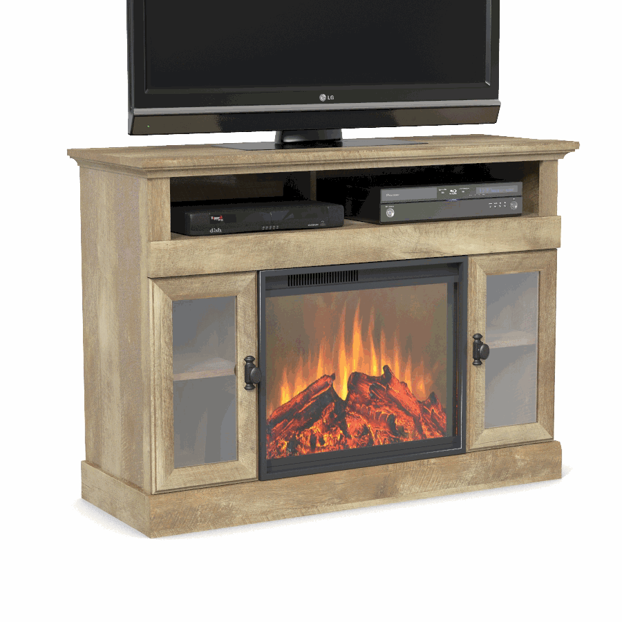 Better Homes & Gardens Crossmill Fireplace Media Console, for TVs up to 60", Weathered Pine Finish - image 5 of 8