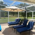 thumbnail image 3 of PURPLE LEAF 10 Ft Cantilever Umbrella Round Outdoor Patio Umbrella Large Offset Hanging Umbrella Aluminum Umbrella with 360°Rotation Adjustable Garden Pool Umbrella,Beige, 3 of 12