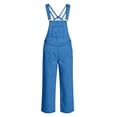 thumbnail image 3 of Tisuna Kids Boys And Girls Overalls Pants Solid Color Sleeveless Suspender Trousers With Pocket Casual Breathable Child Straight Leg Pants Blue Size 9-10 Years, 3 of 6