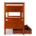 thumbnail image 6 of Riverbay Furniture Transitional Pine Wood Twin Bunk Bed in Walnut Brown, 6 of 16