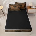 thumbnail image 4 of Homewish Brown Pike Fish Zipper Full Size Comforter Sets with Fitted Sheet and 2 Pillowcases for Men, Rustic Farmhouse Zipper Bedding Set, Black Reversible, 4-Piece, 4 of 6