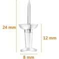 thumbnail image 1 of 600 Point Push Pins, Standard Clear Push Pins, Steel Tip and Clear Plastic Head, 1 of 5