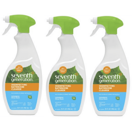- (3 Pack) Seventh Generation Disinfecting Bathroom Cleaner Lemongrass Citrus 26 oz