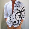 thumbnail image 1 of Camisa de manga larga de verano para hombre nueva de 2024, diseño con estampado musical, cómoda y elegante, ropa informal de gran tamaño, 1 of 6