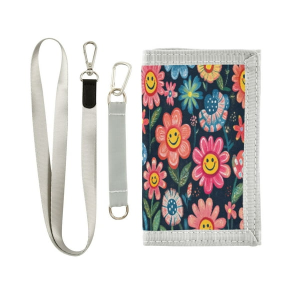Boys' & Girls' Novelty Wallets | Men's Foldable Novelty Wallets | Prefect Gifts for Every Scene,Flowers