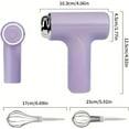 thumbnail image 6 of Mini Wireless Household Electric Egg Beater, Rechargable Handheld Egg Beater, with 3 Speed Modes, Detachable, Rechargeable, for Baking, Eggs, Cakes(Purple-A), 6 of 6