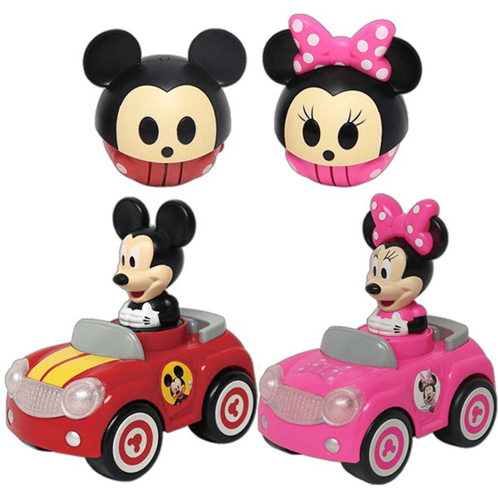 Disney Minnie Mickey Toy Car Tumbler Play Vehicles 4Piece Set