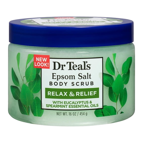 Dr Teal's Exfoliate & Renew with Eucalyptus Spearmint Epsom Salt Body Scrub, 16 oz