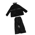 thumbnail image 6 of Split Rain Jacket Pants Set Black Oxford Single Layer Detachable Brim Raincoat Set for Outdoor XL, 6 of 8