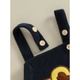 thumbnail image 4 of Baby Girl Boy Thanksgiving Outfit Turkey Romper Corduroy Overalls Sleeveless Straps Jumpsuits Bodysuits Cute Fall Clothes, 4 of 8