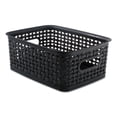 thumbnail image 2 of Advantus Weave Bins, Assorted, Plastic, Black, 3 Bins, 2 of 5