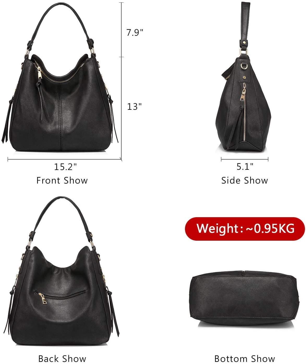 Fashion Handbags for Women Large Designer Ladies Hobo bag Bucket Purse Faux Leather