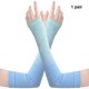 thumbnail image 4 of Guardurnaity 1 par de protección refrigeración hielo seda brazo mangas seguridad Fitness Protector UPF 50 protector solar ciclismo pesca golf guantes y mitones Gradiente de verde azul, 4 of 6