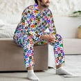 thumbnail image 7 of Honeii Sea animals Collage Pattern Mens Pajamas Set,2pcs Men's Lounge Long Sleeve Sleep Shirt and Pajama Bottoms Sleepwear Set,Mens Pjs Sets-XX-Large, 7 of 7