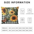 thumbnail image 5 of CMMY Sunflower Pillow Covers Summer Flower Black Buffalo Plaid Yellow Floral Throw Pillows Farmhouse Outdoor Decorative Pillowcase Square Cushion Cover for Home Couch Bed, 5 of 5