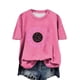 thumbnail image 4 of Puntoco Blusas casuales de moda para mujer, camisetas estampadas con cuello redondo, blusas de manga corta, 4 of 4
