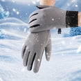 thumbnail image 7 of Winter Waterproof Gloves for Men Women Warm Running Cycling Snow Ski Gloves Mittens for Cold Weather, Thermal Windproof Material and Touch Screen Finger for Driving Snowboarding(Gray,24.5cm), 7 of 7