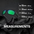 thumbnail image 5 of Oakley OO9263 Turbine Rectangle Shaped Polarized Sunglasses for Men - Includes Official Eyewear Kit - Matte Black Frame with Prizm Jade Lens, 5 of 7
