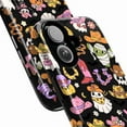 thumbnail image 2 of Cute Halloween Western Phone Case for iPhone 16 15 14 13 12 11 Pro Max, Mini & Plus – Kawaii Ghosts, Pumpkins, Cowgirl Boots & Skeletons (Black), 2 of 6