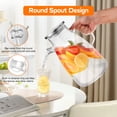 thumbnail image 3 of 1 Gallon 128oz Glass Pitcher, Water Pitcher with Full Seal Lid and Spout, Glass Carafe for Hot/Cold Water, Large Jug for Juice and Homemade Beverage, 3 of 6