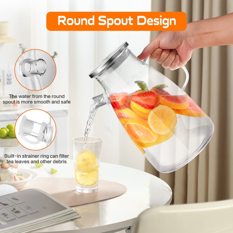 Aofmee 1 Gallon Glass Pitcher with Full-Seal Lid photo 3