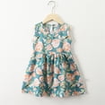thumbnail image 4 of WEIWEN Toddler Girls Dresses Cute Flower Little Girl Sleeveless Summer Princess Dress Cotton Casual Beach Sundress 2 3 4 5 6 7 8 9T Light Blue, 2-3 Years, 4 of 4