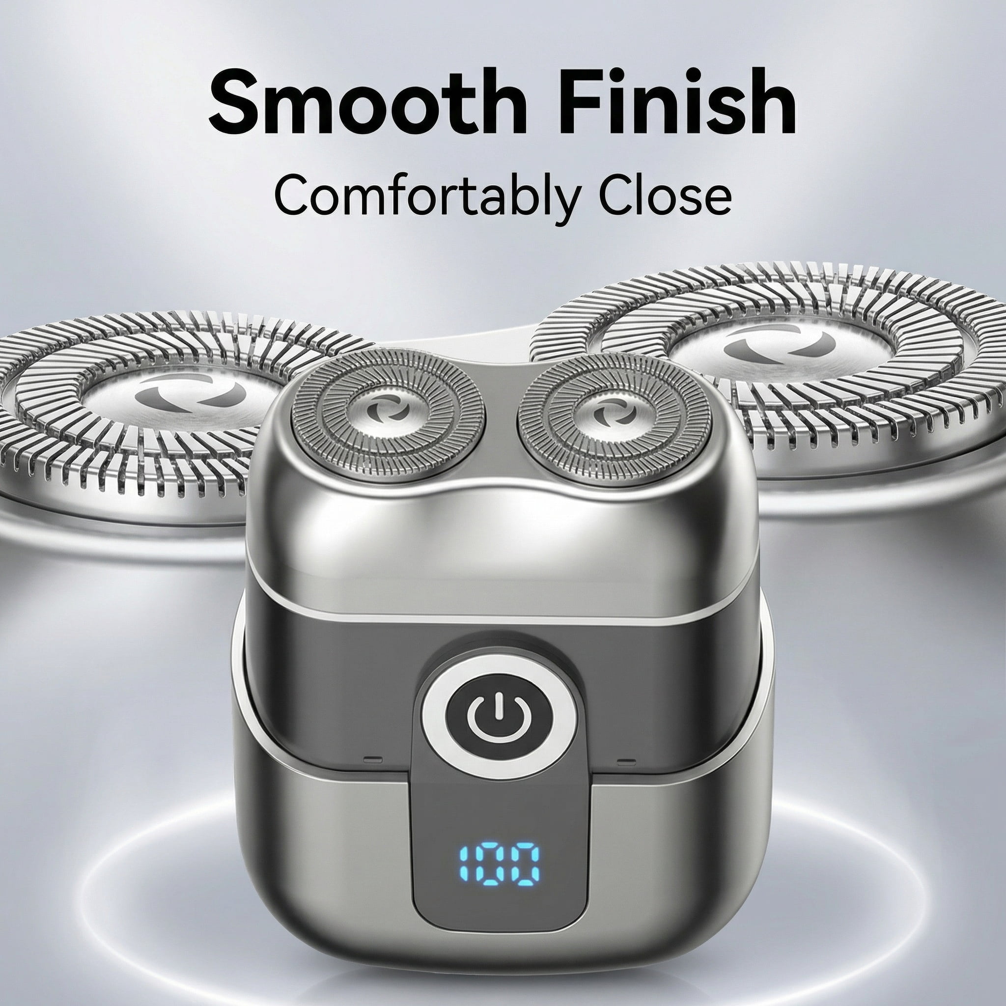 CYYI Electric Shaver for Men, Rechargeable Face and Beard Trimmer, Magnetic Cover and Waterproof, Compact Portable for Home, Travel and Car