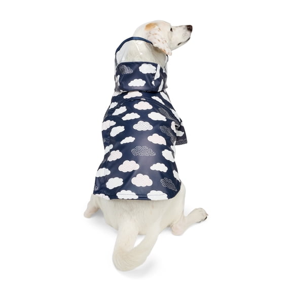 YOULY Navy Cloud Print Pet Raincoat Medium