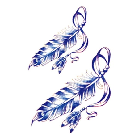 KABOER  2 Pcs Small Cute Temporary Tattoo Dandelion Hand  sticker Colored dandelion feather tattoo