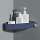 thumbnail image 1 of Estante de ducha sin taladrar, almacenamiento y organización del baño, soporte para jabón de ducha, estante para baño, incluye 4 pegatinas adhesivas, azul marino, 1 of 5