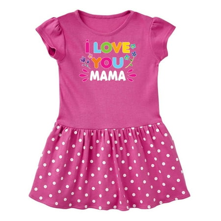 

Inktastic I Love You Mama with Flowers Gift Baby Girl Dress