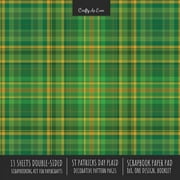 CRAFTY AS EVER St. Patrick's Day Plaid Scrapbook Paper Pad 8x8 Scrapbooking Kit for Cardmaking Gifts, DIY Crafts, Printmaking, Papercrafts, Green Decorative Pattern Pages (Paperback)