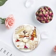 thumbnail image 4 of POGLIP Snowman Christmas Set of 8 Round Coaster for Drinks, Absorbent Ceramic Stone Coasters Cup Mat with Cork Base for Home Kitchen Room Coffee Table Bar Decor, 4 of 5