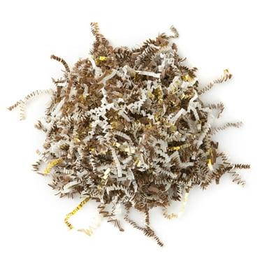 Hallmark Shredded Paper (Kraft, Ivory and Metallic Gold) 1.5 oz.