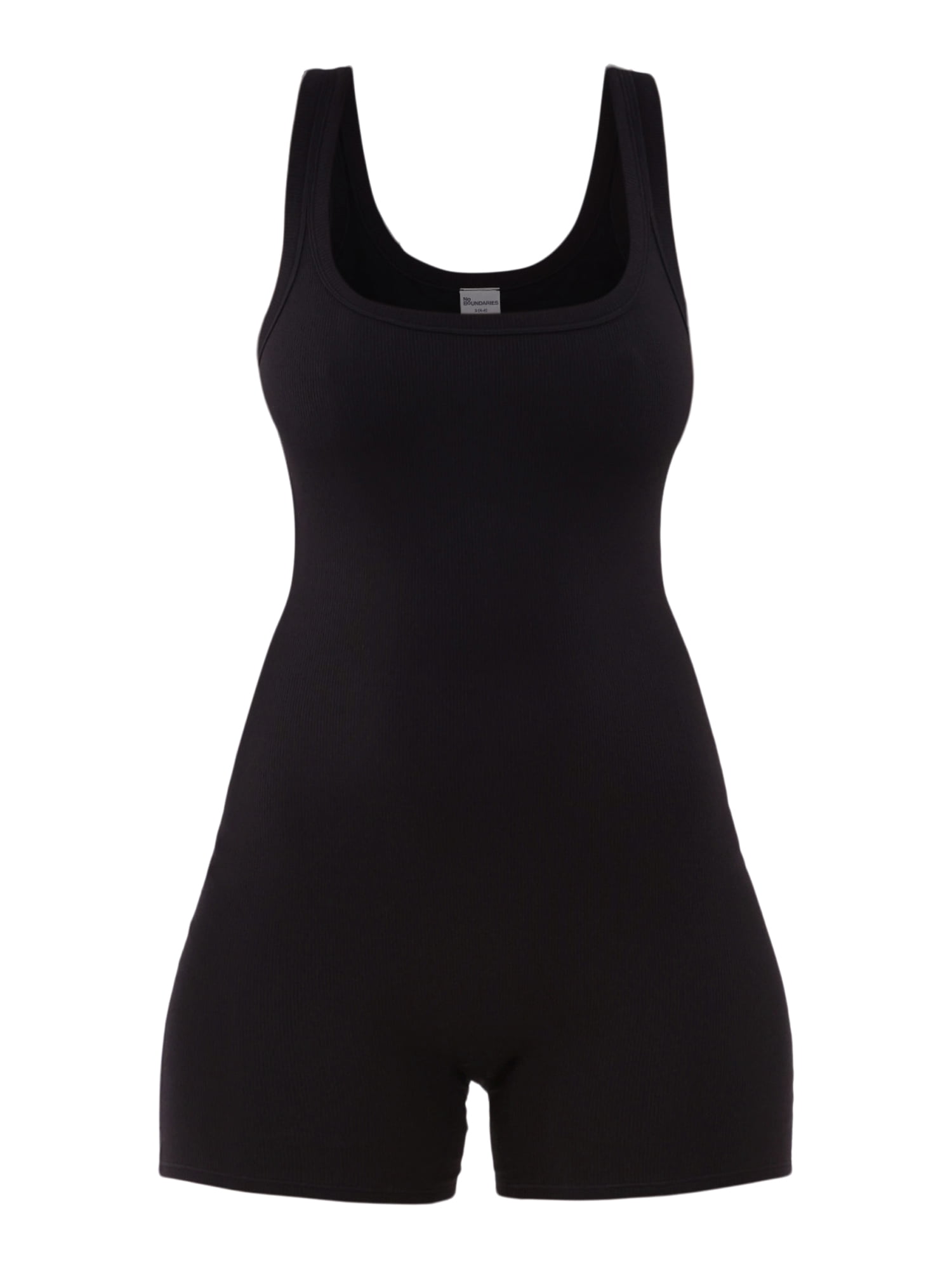 No Boundaries Cotton Stretch Ribbed Cozy Romper, Women’s XS-XXXL