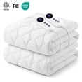 thumbnail image 4 of Vccoem Heated Mattress Pad Queen Size, Dual Zone Electric Bed Warmer with 9 Heat Settings & 4 Timer Options, Machine Washable, White, 4 of 11