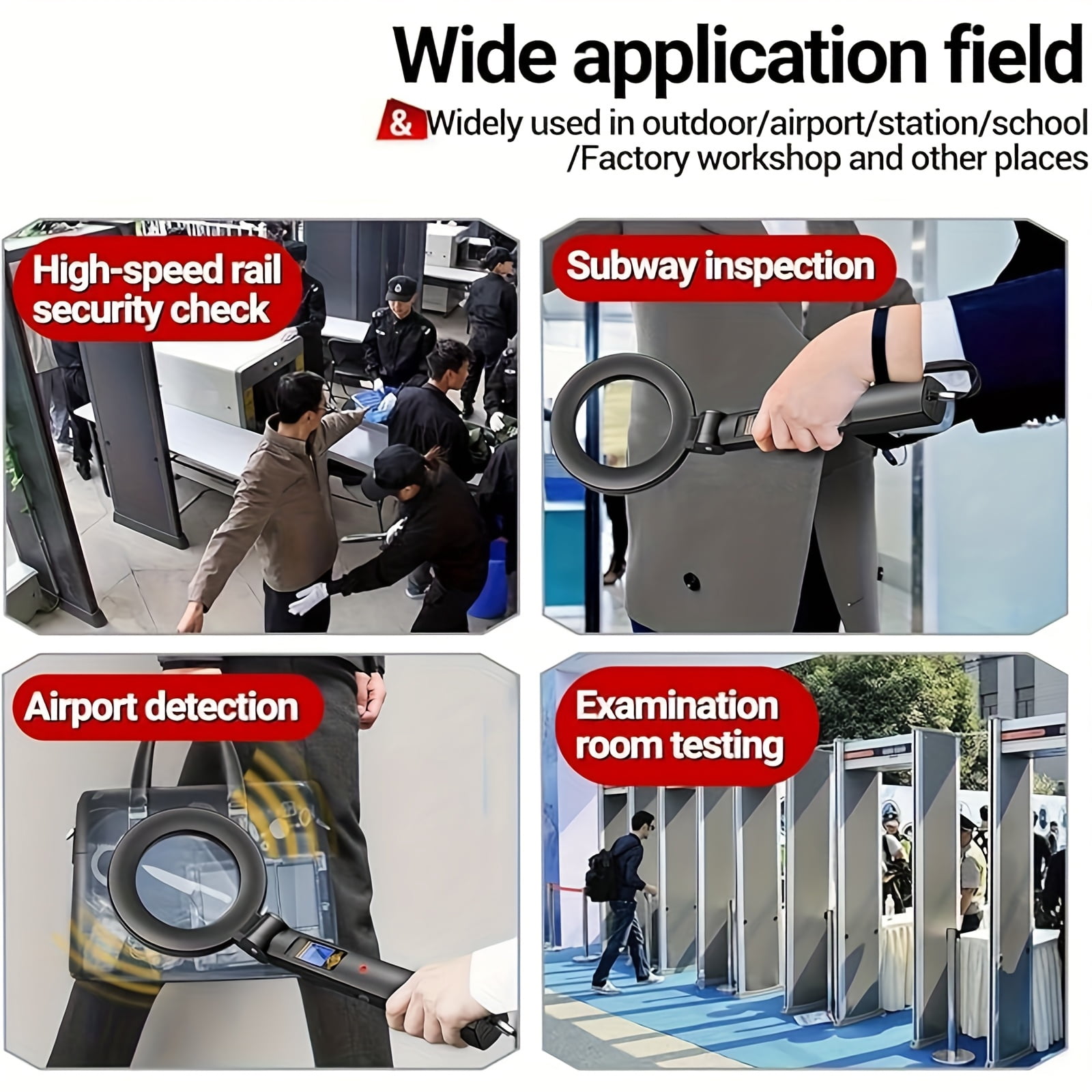 Portable Foldable Metal Detector with LCD, 3 Detection Modes for Coins, Gold & Jewelry