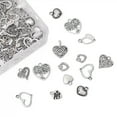 thumbnail image 6 of U8MO 100x Tibetan Silver Alloy Metal Heart Pendants Mini Dangle Charms Craft 9.5~18mm, 6 of 9