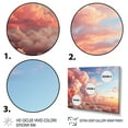 thumbnail image 3 of Designart "Peach Sky Photo Skyline Charm" Landscapes Floater Framed Canvas Print, 3 of 7