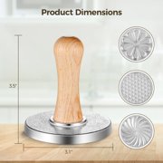 Cookie Stamps Set of 3, Metal Cookie Press Cutters with Wooden Handles, 3.1” Biscuit Pressing Molds, Zinc Alloy Cookie Embossers, Decorating Supplies for Cake, Pastry, DIY Baking