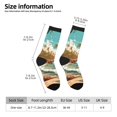 thumbnail image 2 of Fotbe Coastal Palm Beach Calcetas Largas con Estampado para Hombre y Mujer – Calcetas de Compresión Transpirables y Elásticas, Viajar y Uso Diario Talla 5-11, 2 of 6