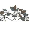 thumbnail image 4 of DecMode Blue Metal Scroll Leaf Wall Decor, 4 of 8