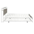 thumbnail image 6 of Tcbosik Industrial Metal Bed Frame Queen Size with Wood Headboard, USB Ports, No Box Spring Needed, White and Oak, 6 of 10