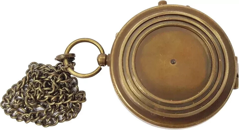 Antique Vintage Brass Pocket Compass Brass Nautical Compass Marine Compass Gift
