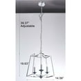 thumbnail image 2 of Pasargad Home Lionnel 3-Light Metal & Glass Chandelier Light in Chrome/Clear, 2 of 5