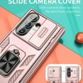 thumbnail image 2 of ELEHOLD Case for Samsung Galaxy Z Fold 5, Shockproof Hinge Phone Case with Slide Camera Cover & Kickstand,Rosegold, 2 of 6