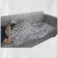 thumbnail image 5 of Botanical Soft Flannel Fleece Throw Blanket, Colorful Leaves Meadow Foliage Watercolor Plants Petals Branch Mother Nature, Cozy Plush for Indoor and Outdoor Use, 60" x 80", Multicolor, by Ambesonne, 5 of 5