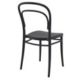 thumbnail image 2 of Luxury Commercial Living 33.5" Black Patio Armless Stackable Dining Chair, 2 of 9