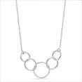 thumbnail image 3 of LeCalla 925 Sterling Silver Five Circle Necklace, Interlocking Infinity Circles 50th Birthday Gifts for Women, Five Rings for Five Decades, Jewelry Gift for 50 Year Old Woman 18" Inches, 3 of 5